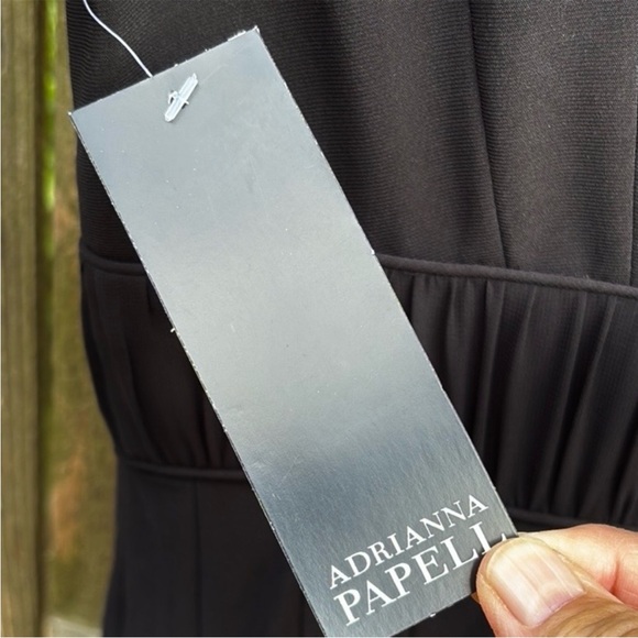 NWT Adrianna Papell Fit Flare Ruched Waist
Lace Panel V Neck Twirl Skirt Dress 4 - Picture 5 of 12